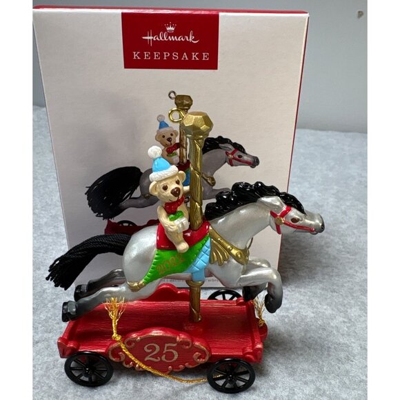 Hallmark Keepsake Christmas Ornament a Pony for Christmas 25th Anniversary Carou - Picture 1 of 8